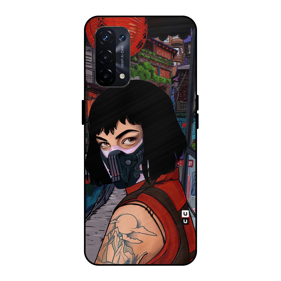 Money Heist Tokyo Mask Metal Back Case for Oppo A74 5G