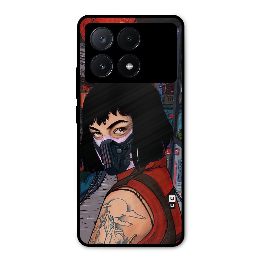 Money Heist Tokyo Mask Metal Back Case for Poco X6 Pro