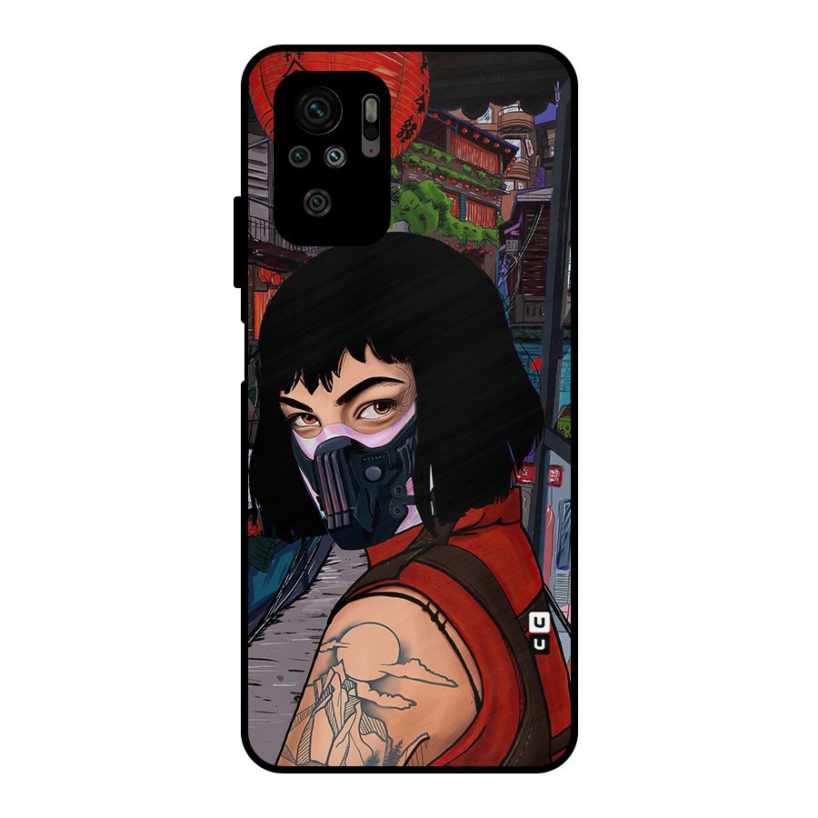 Money Heist Tokyo Mask Metal Back Case for Redmi Note 10S