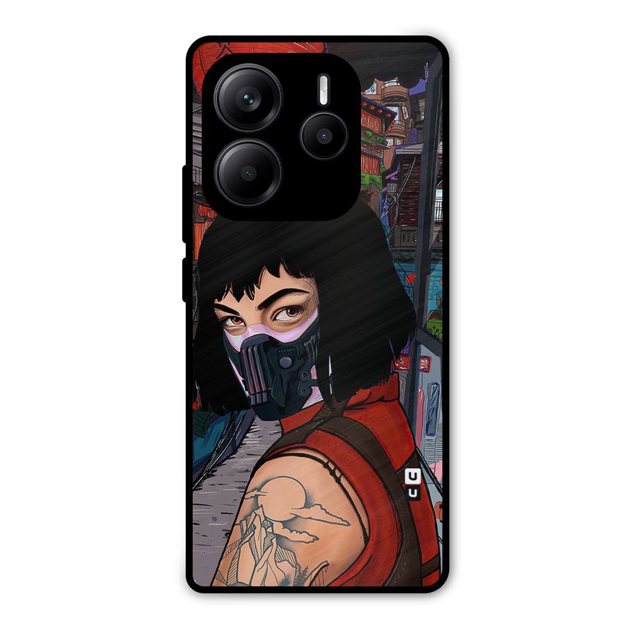 Money Heist Tokyo Mask Metal Back Case for Redmi Note 14 5G