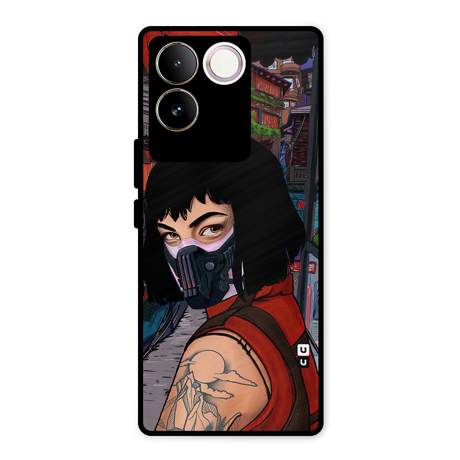 Money Heist Tokyo Mask Metal Back Case for Vivo T2 Pro