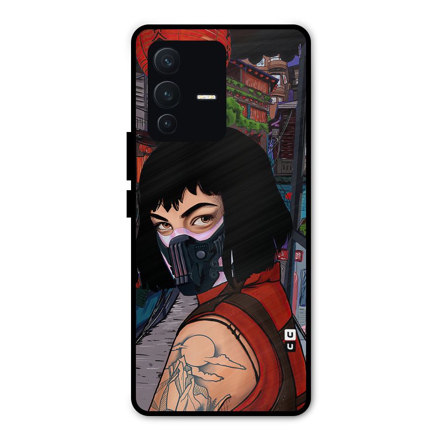 Money Heist Tokyo Mask Metal Back Case for Vivo V23 Pro