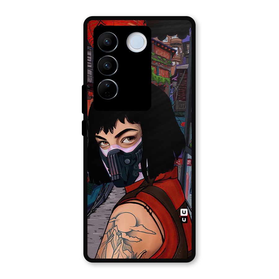 Money Heist Tokyo Mask Metal Back Case for Vivo V27