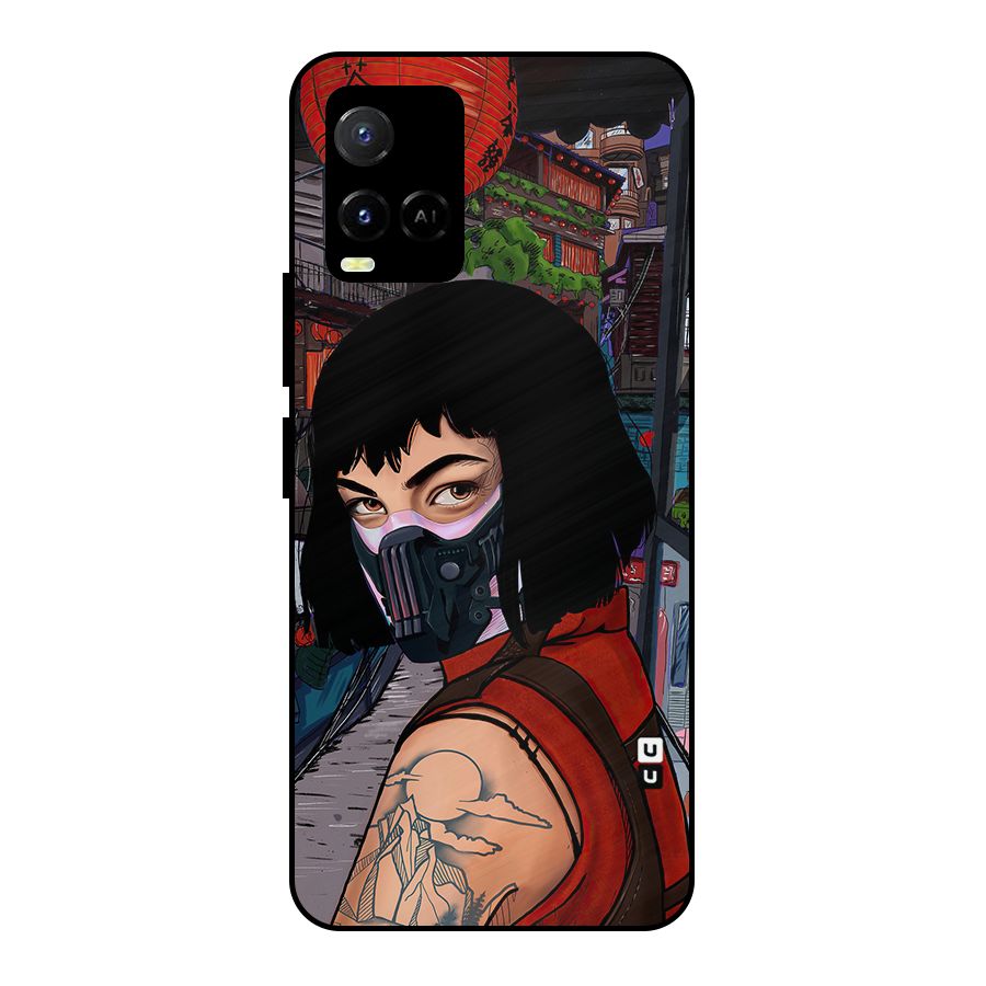 Money Heist Tokyo Mask Metal Back Case for Vivo Y21