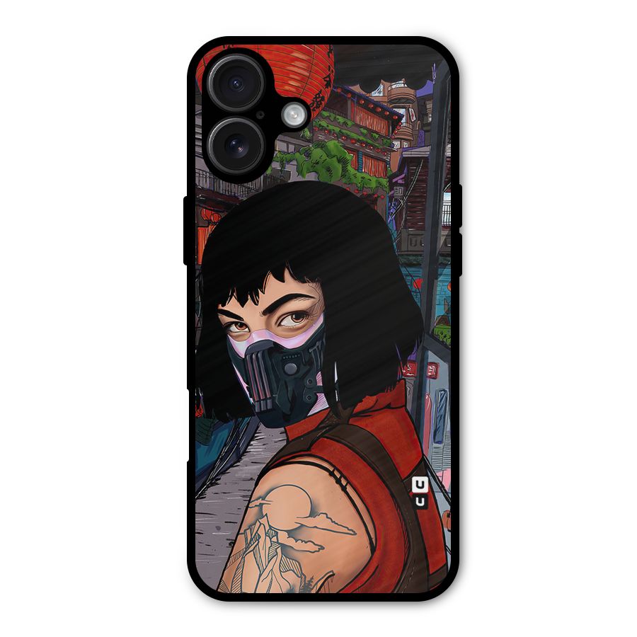 Money Heist Tokyo Mask Metal Back Case for iPhone 16 Plus