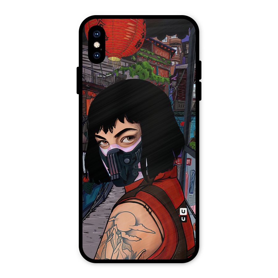 Money Heist Tokyo Mask Metal Back Case for iPhone XS Max