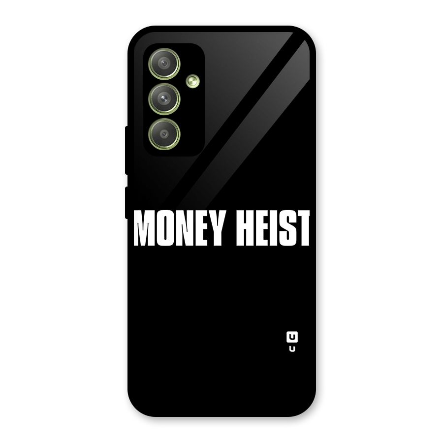 Money Heist Typography Glass Back Case for Galaxy A54