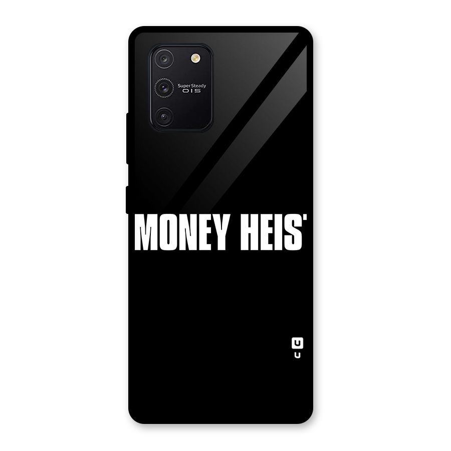 Money Heist Typography Glass Back Case for Galaxy S10 Lite