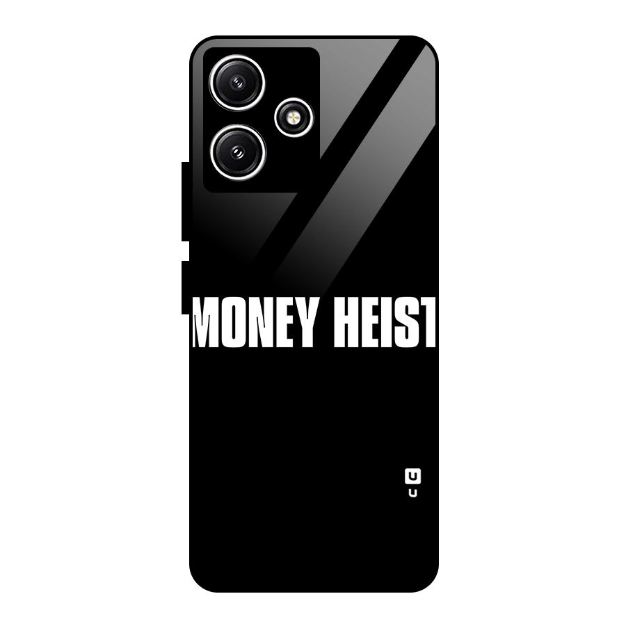 Money Heist Typography Glass Back Case for Poco M6 Pro