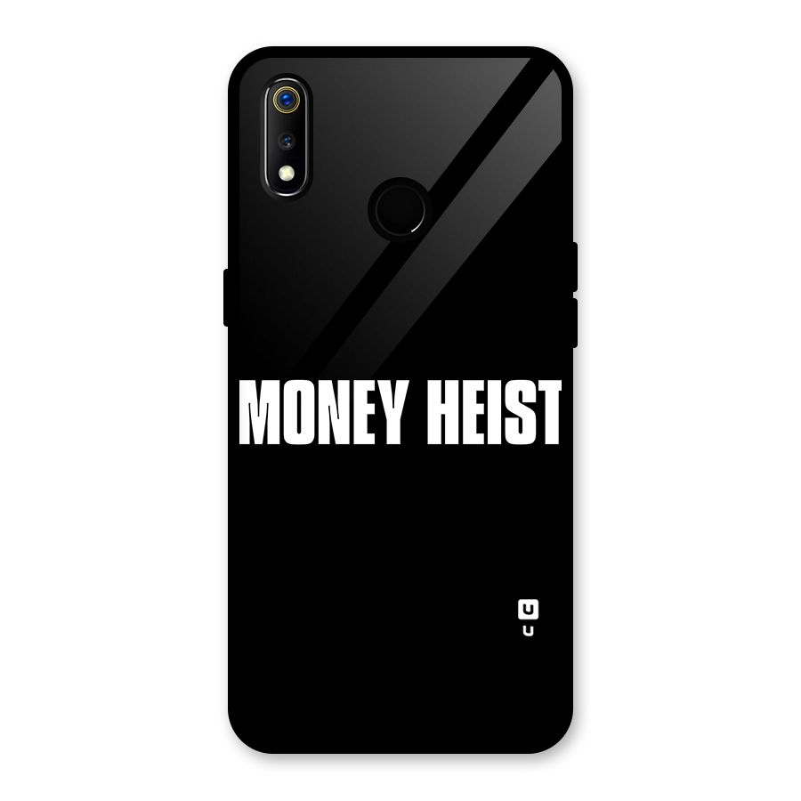 Money Heist Typography Glass Back Case for Realme 3i