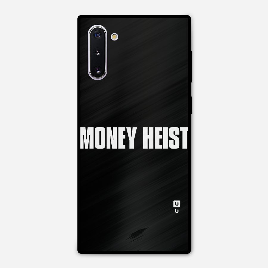 Money Heist Typography Metal Back Case for Galaxy Note 10