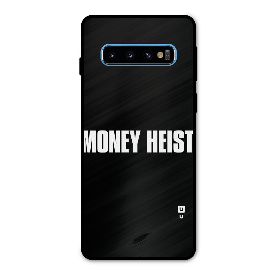 Money Heist Typography Metal Back Case for Galaxy S10