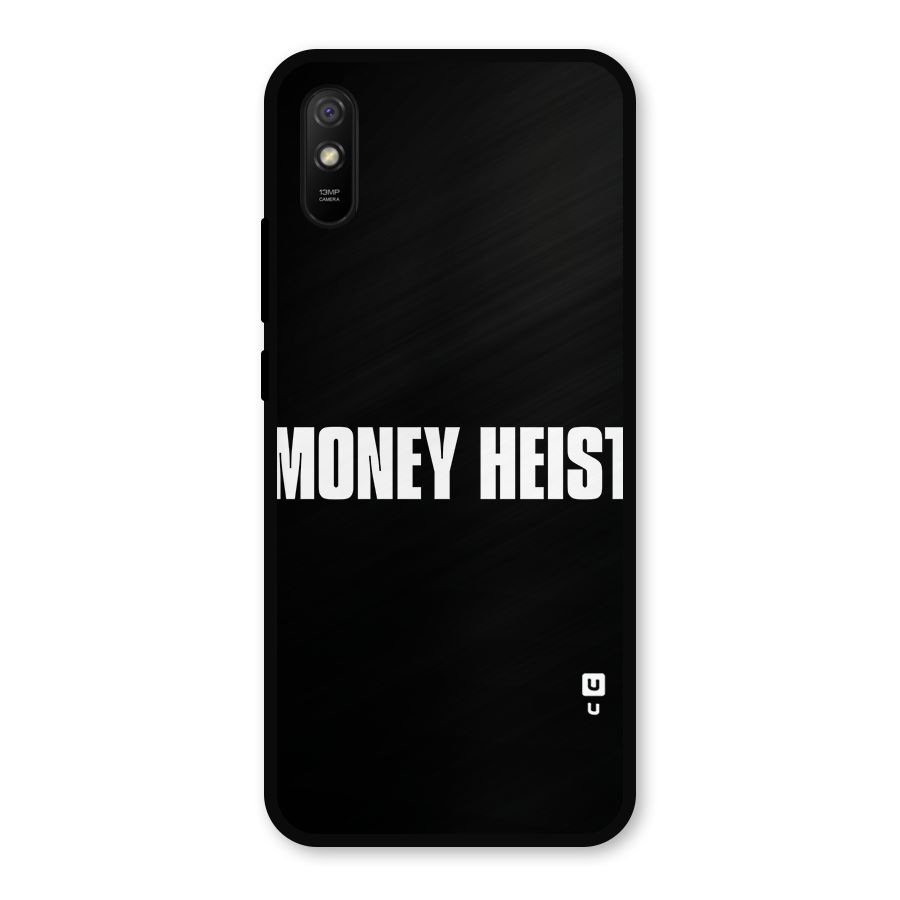 Money Heist Typography Metal Back Case for Redmi 9i