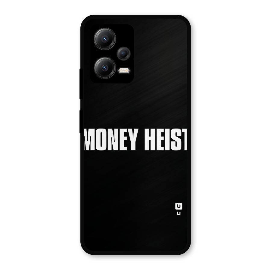 Money Heist Typography Metal Back Case for Redmi Note 12 5G