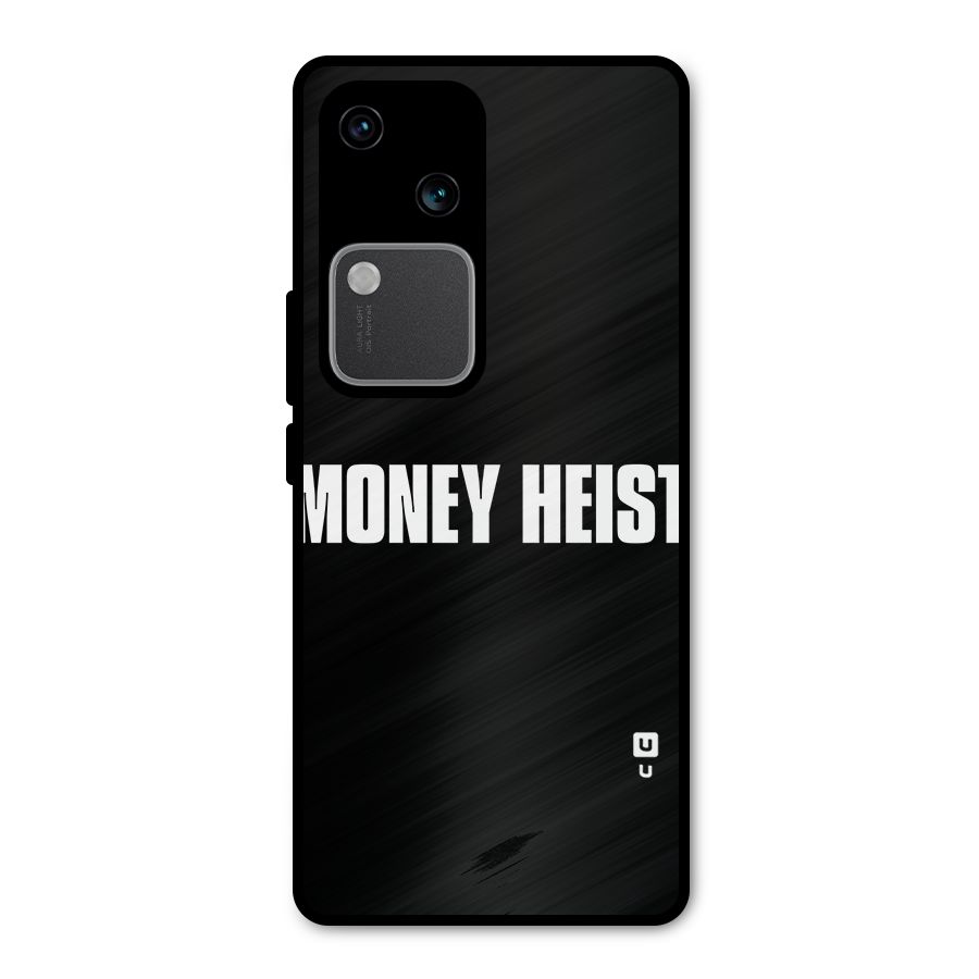Money Heist Typography Metal Back Case for Vivo V30