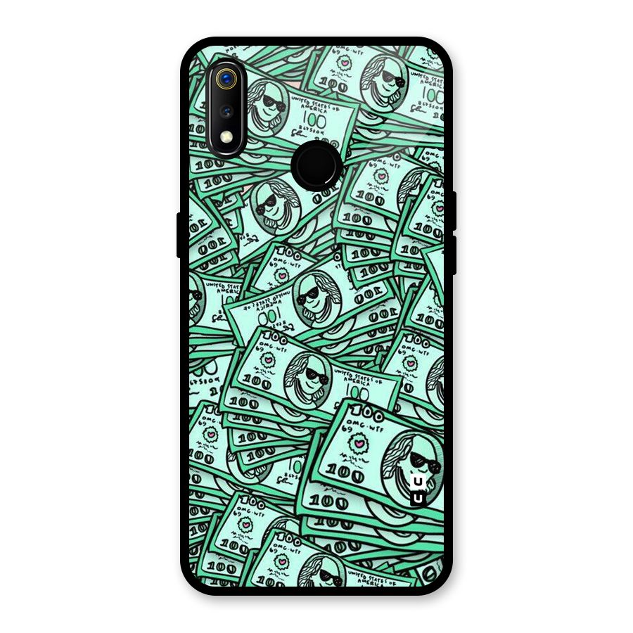Money Swag Glass Back Case for Realme 3i