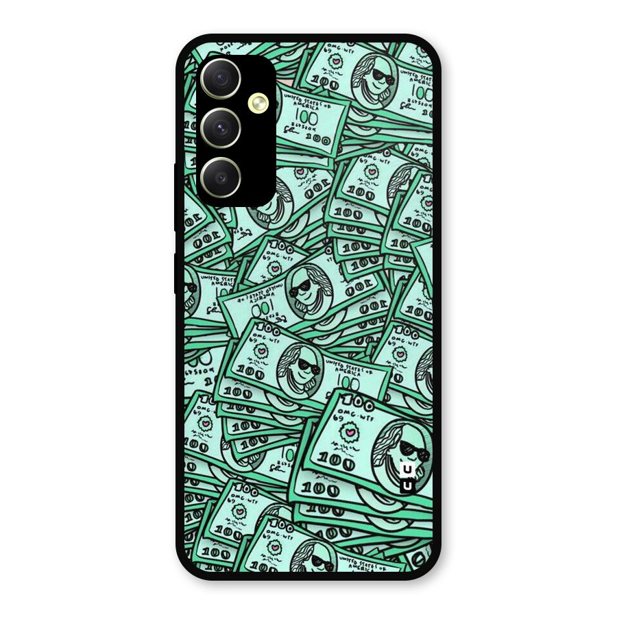 Money Swag Metal Back Case for Galaxy A34