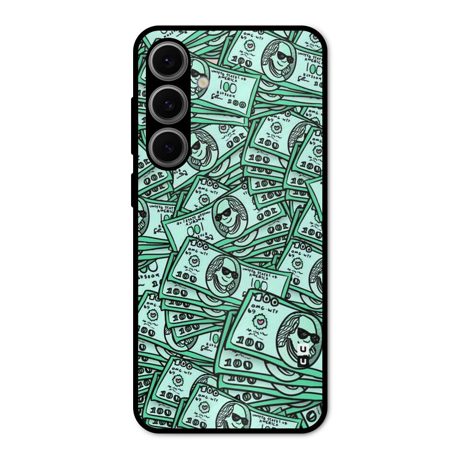 Money Swag Metal Back Case for Galaxy S24 FE