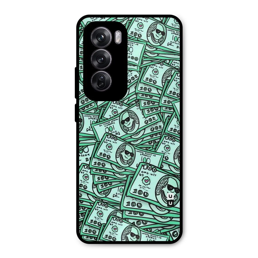 Money Swag Metal Back Case for Oppo Reno12 Pro