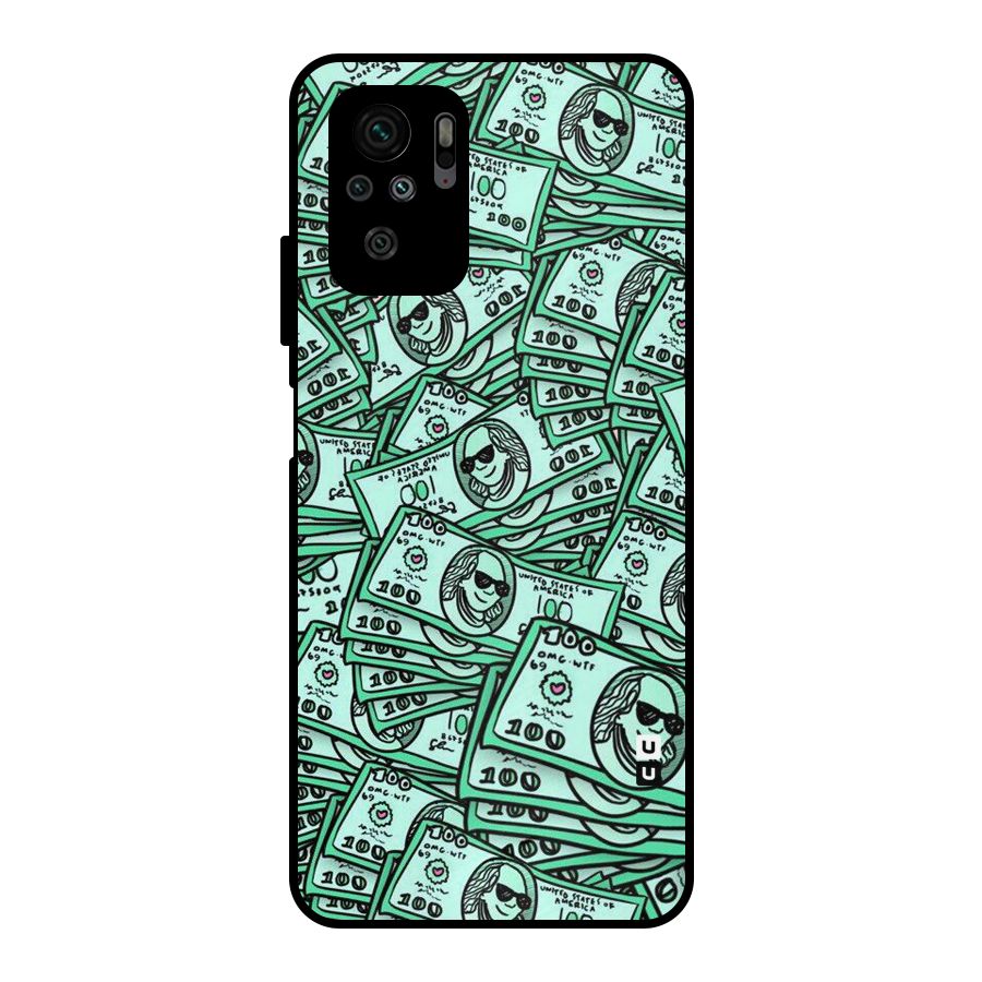 Money Swag Metal Back Case for Redmi Note 10S