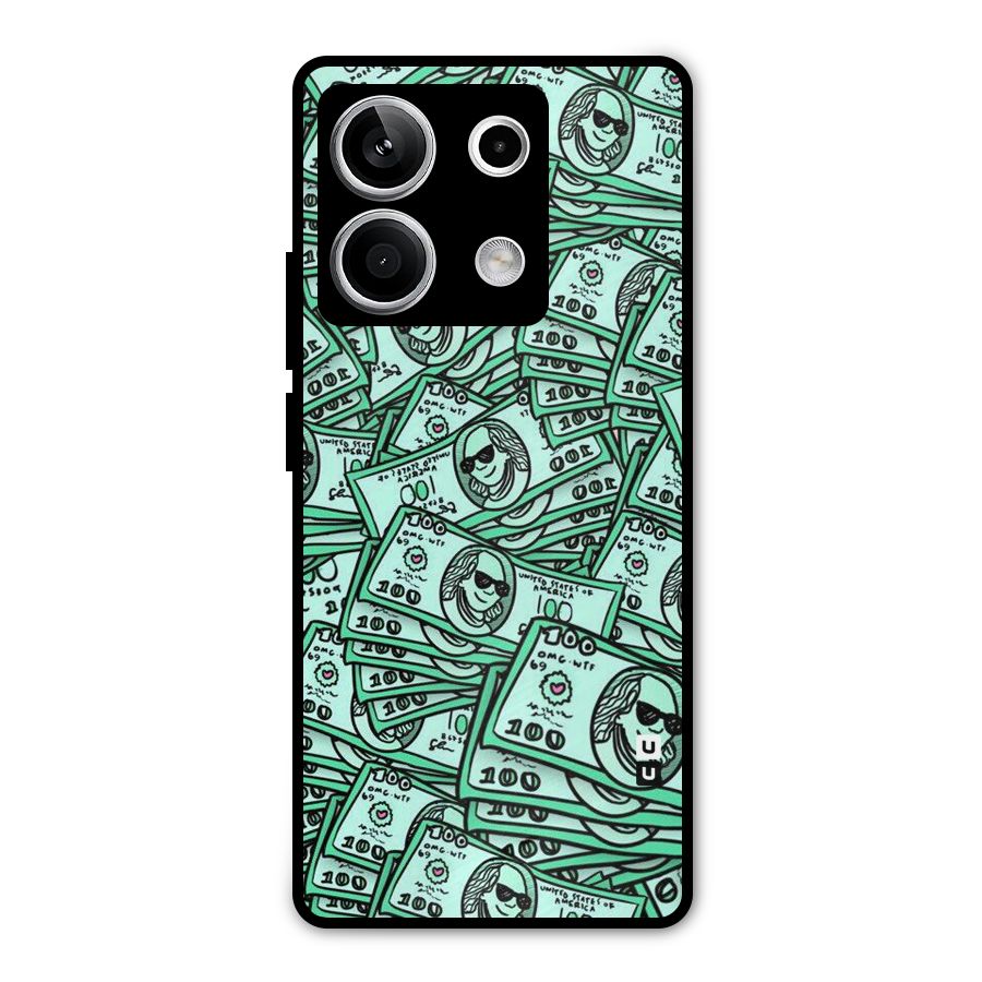 Money Swag Metal Back Case for Redmi Note 13 5G