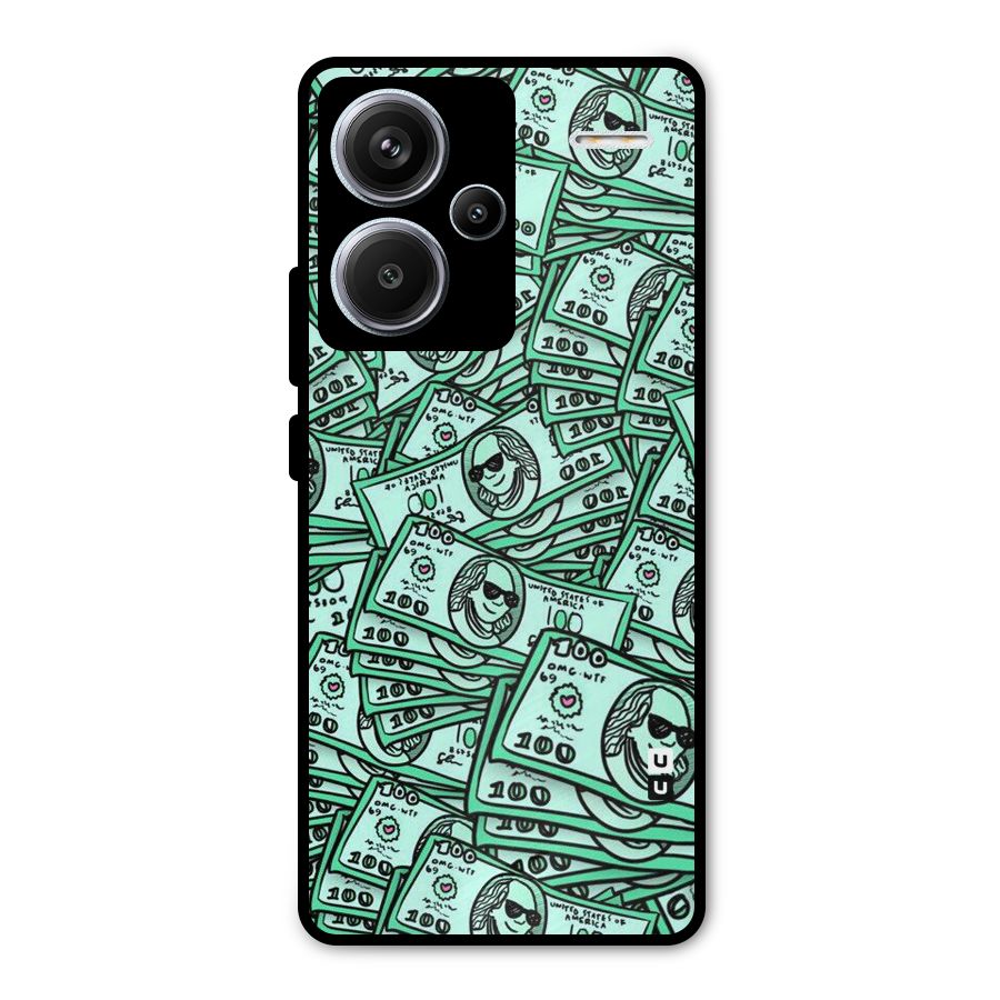 Money Swag Metal Back Case for Redmi Note 13 Pro Plus