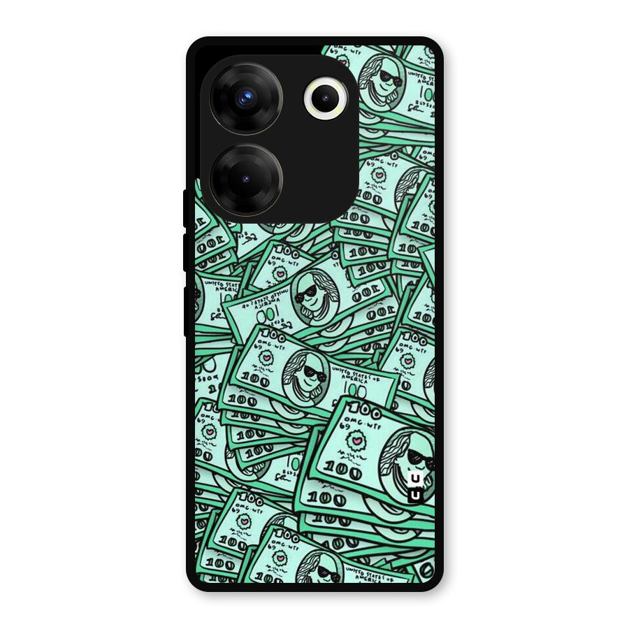 Money Swag Metal Back Case for Tecno Camon 20