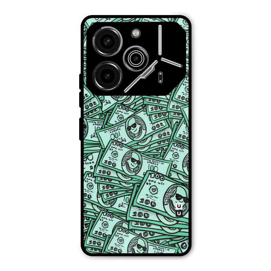 Money Swag Metal Back Case for Tecno Pova 6 Pro