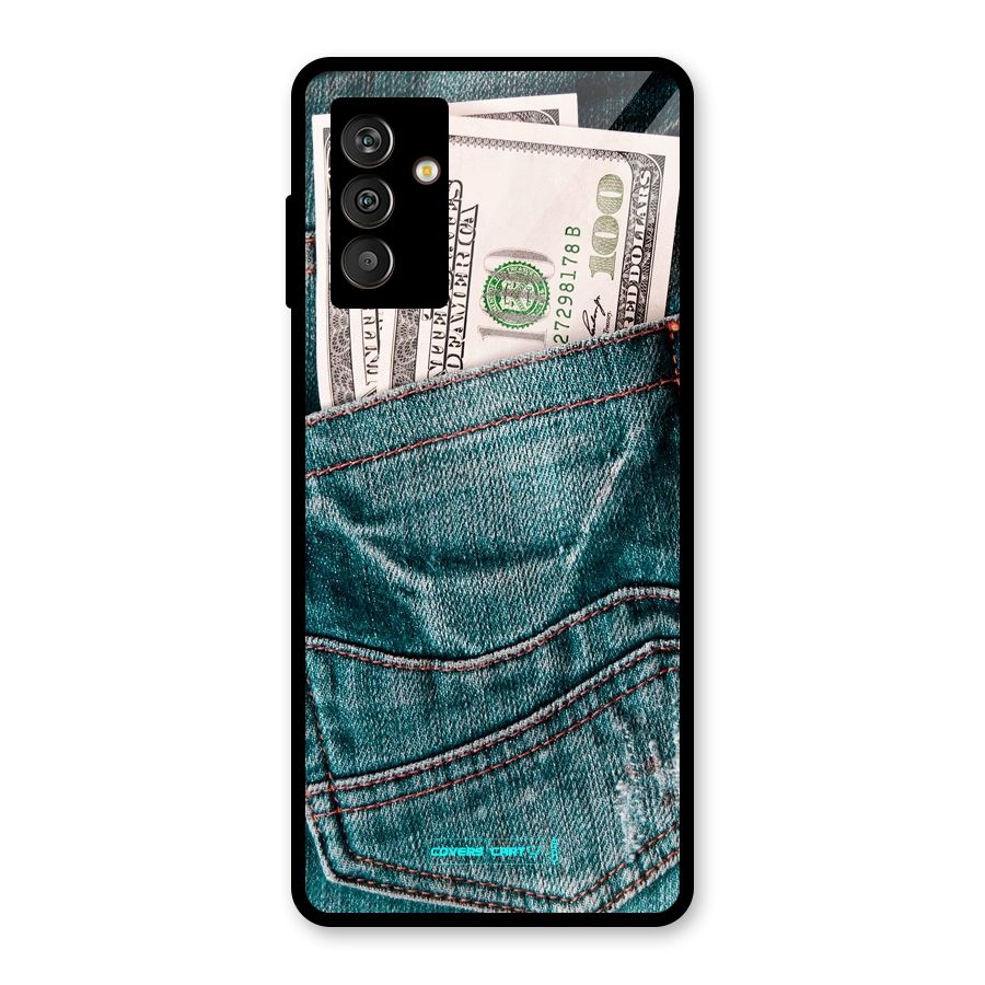 Money in Jeans Glass Back Case for Galaxy M13