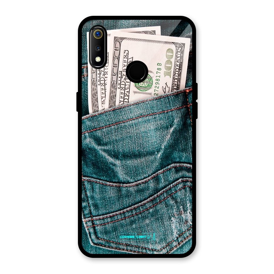 Money in Jeans Glass Back Case for Realme 3i