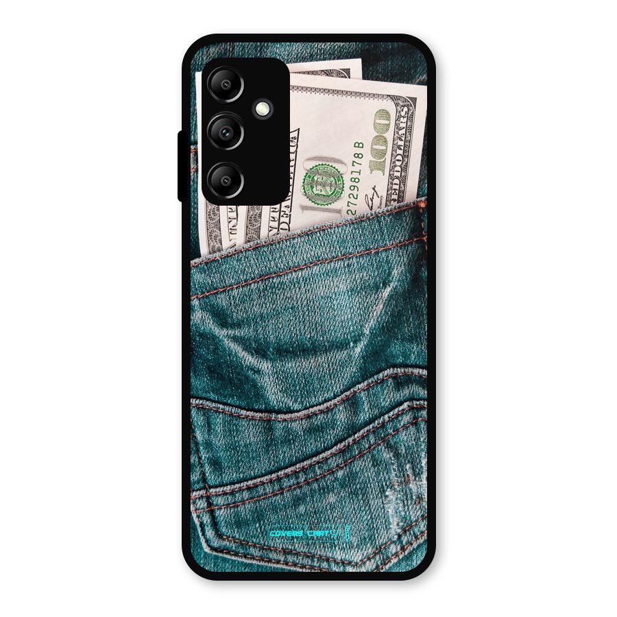Money in Jeans Metal Back Case for Galaxy A14 5G