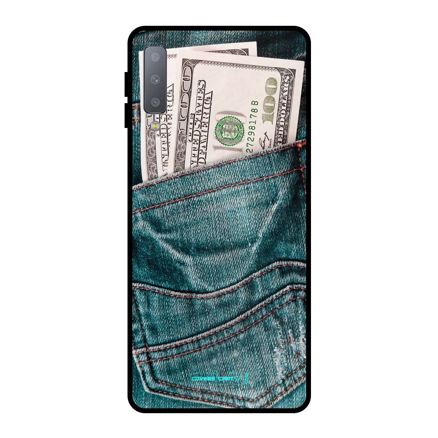 Money in Jeans Metal Back Case for Galaxy A7 (2018)