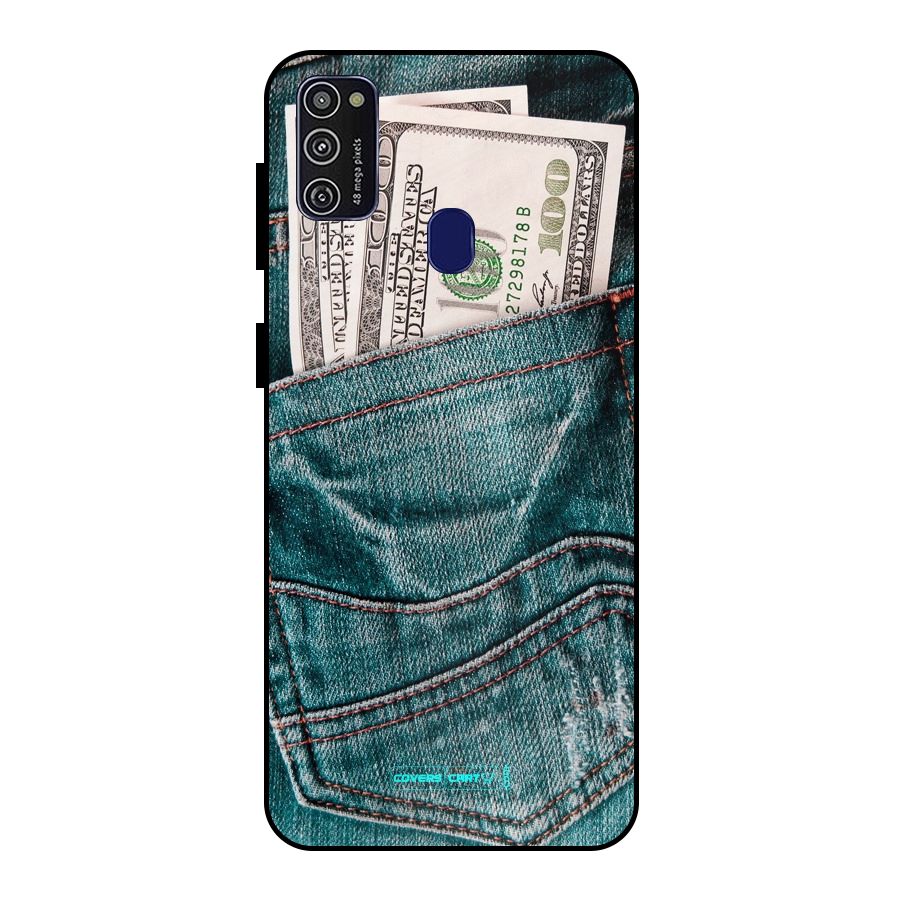 Money in Jeans Metal Back Case for Galaxy M21