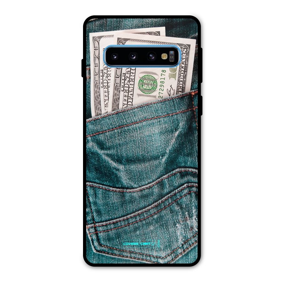 Money in Jeans Metal Back Case for Galaxy S10