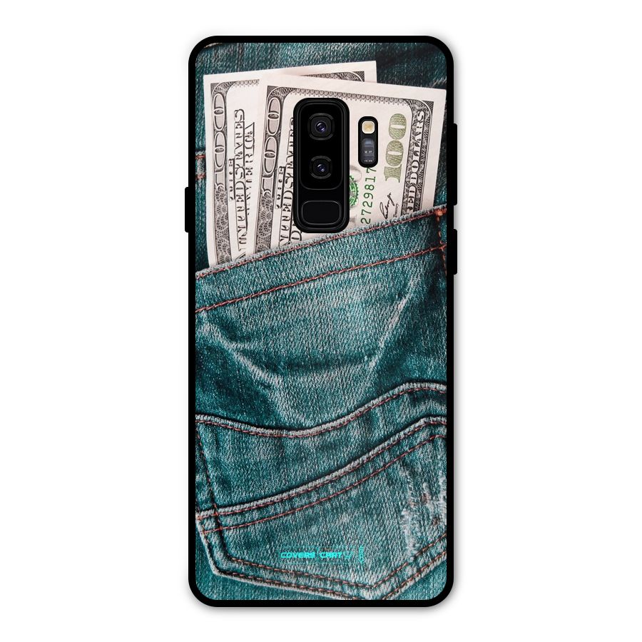 Money in Jeans Metal Back Case for Galaxy S9 Plus