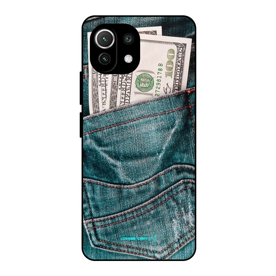 Money in Jeans Metal Back Case for Mi 11 Lite NE 5G