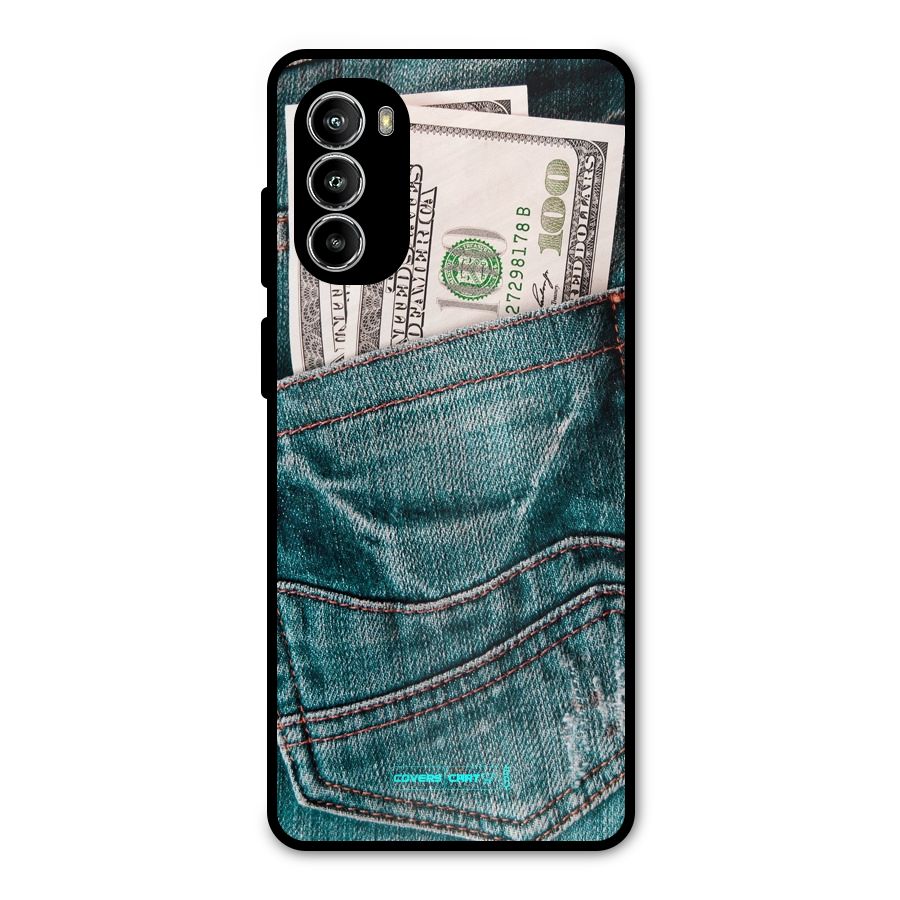 Money in Jeans Metal Back Case for Moto G52