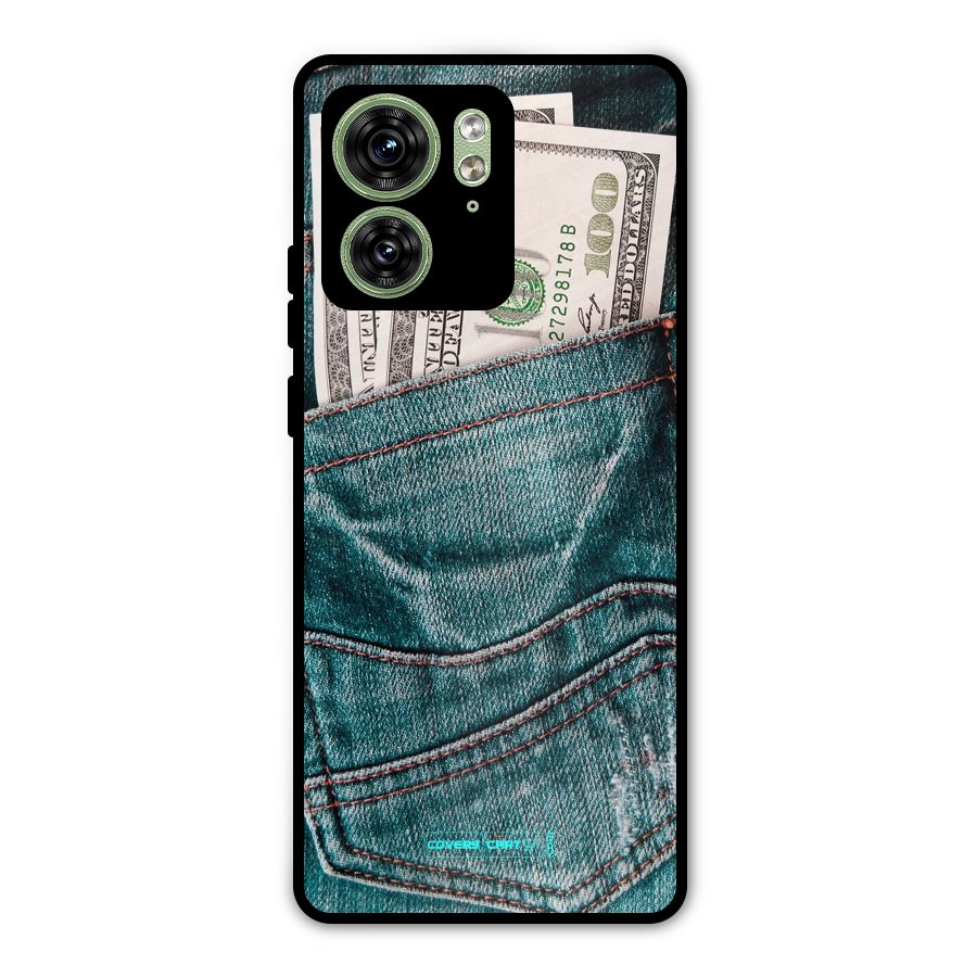 Money in Jeans Metal Back Case for Motorola Edge 40 5G