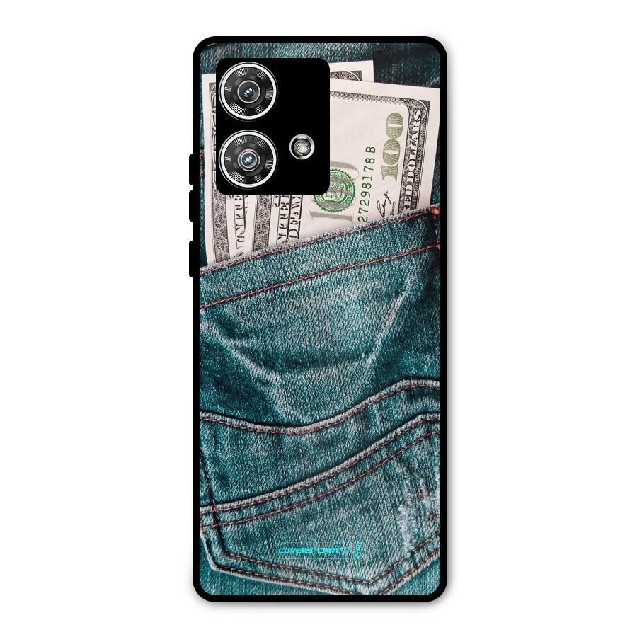 Money in Jeans Metal Back Case for Motorola Edge 40 Neo