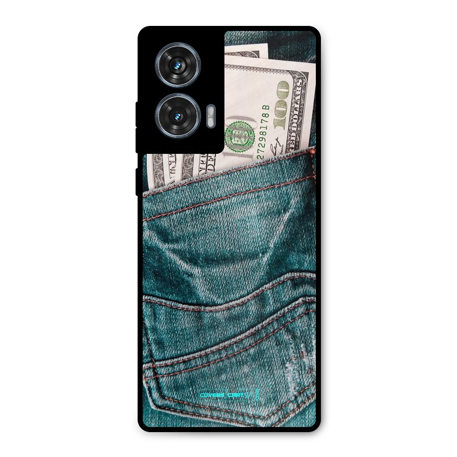 Money in Jeans Metal Back Case for Motorola Edge 50 Fusion