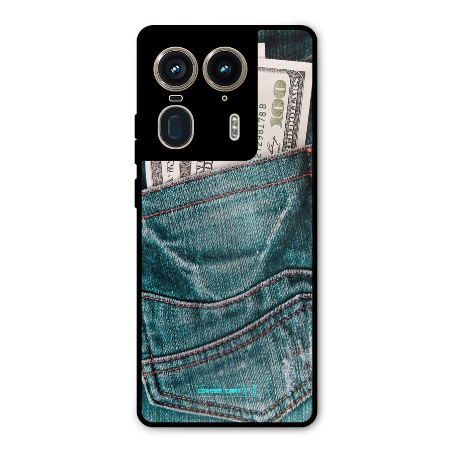 Money in Jeans Metal Back Case for Motorola Edge 50 Ultra