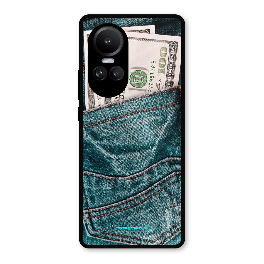 Money in Jeans Metal Back Case for Oppo Reno10 Pro