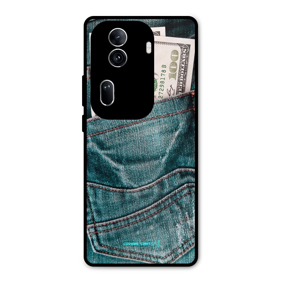 Money in Jeans Metal Back Case for Oppo Reno11 Pro 5G