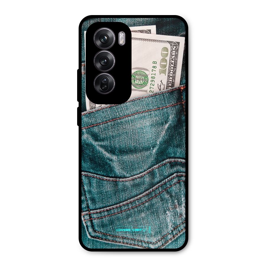 Money in Jeans Metal Back Case for Oppo Reno12 Pro