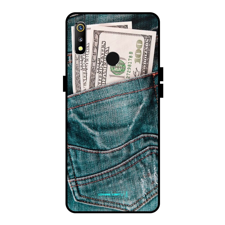 Money in Jeans Metal Back Case for Realme 3i