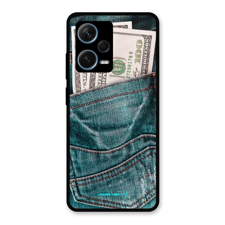 Money in Jeans Metal Back Case for Redmi Note 12 Pro Plus 5G