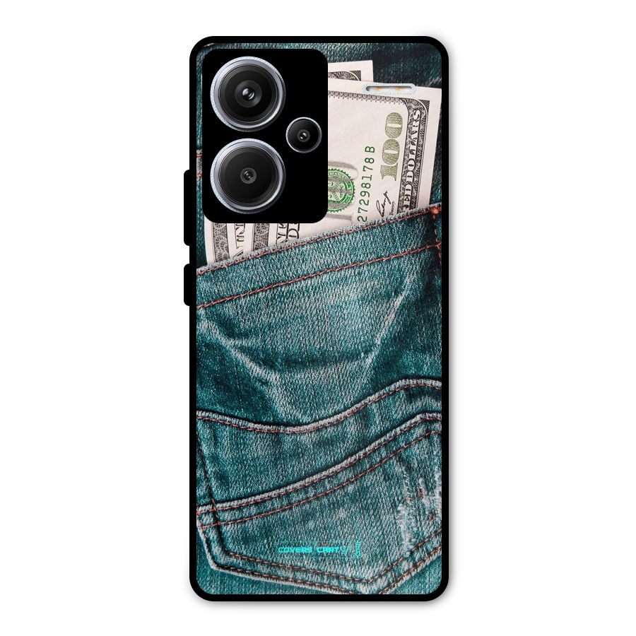 Money in Jeans Metal Back Case for Redmi Note 13 Pro Plus