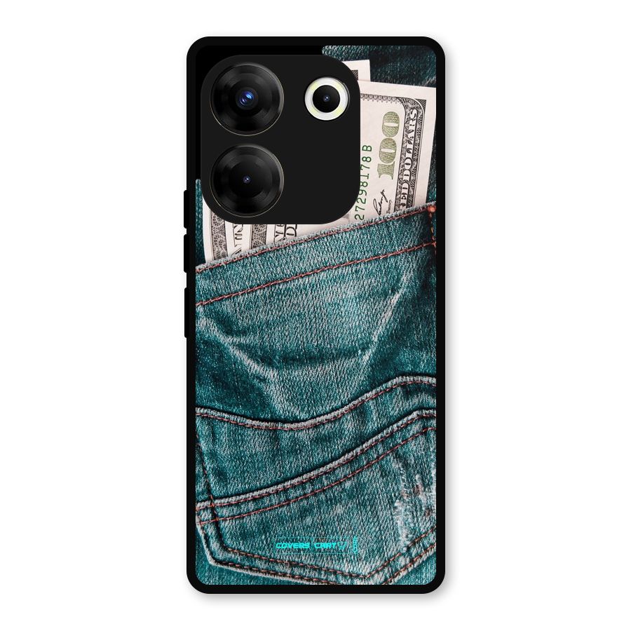 Money in Jeans Metal Back Case for Tecno Camon 20 Pro