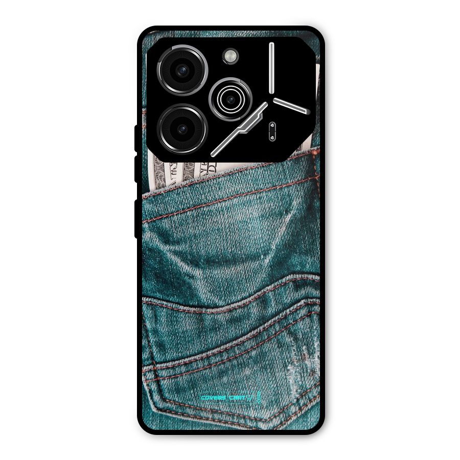 Money in Jeans Metal Back Case for Tecno Pova 6 Pro