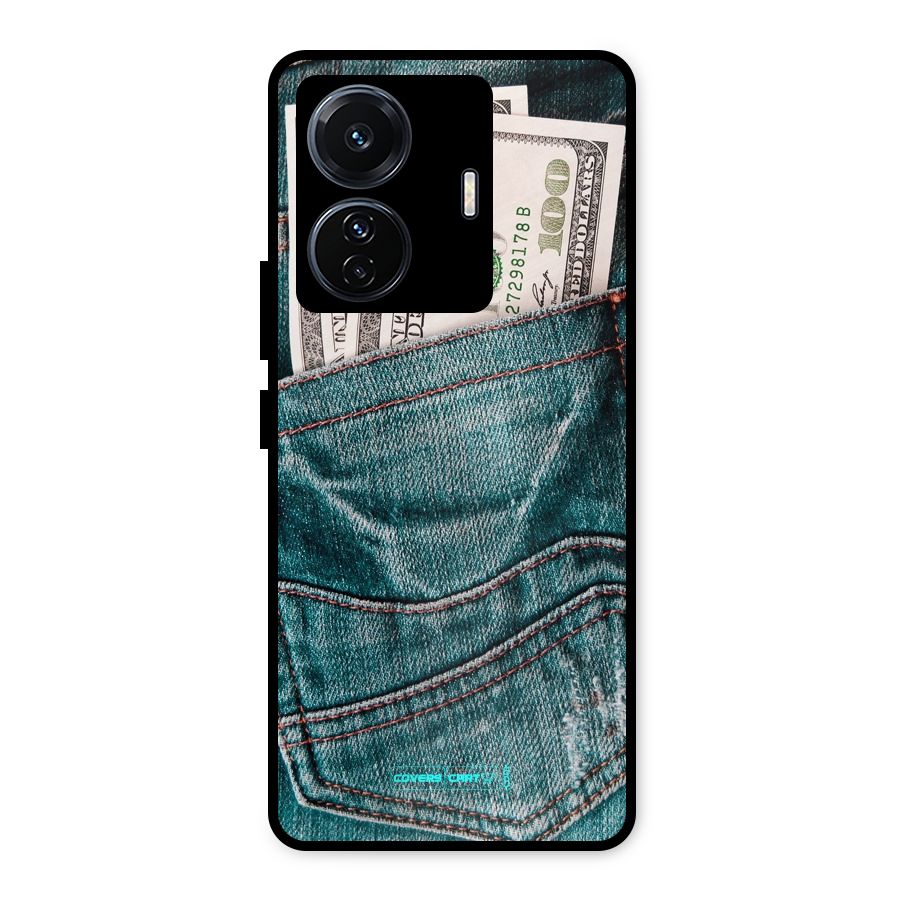 Money in Jeans Metal Back Case for Vivo T1 Pro